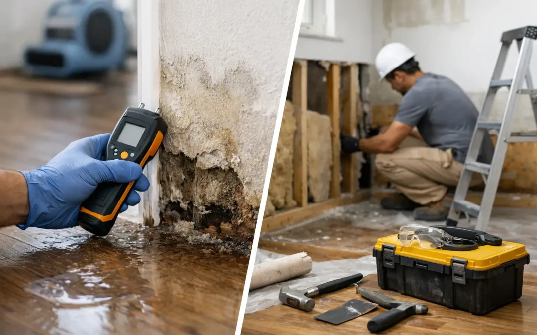 Rénovation après dégât d’eau – étapes clés