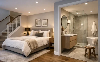 Aménagement sous-sol chambre et salle de bain