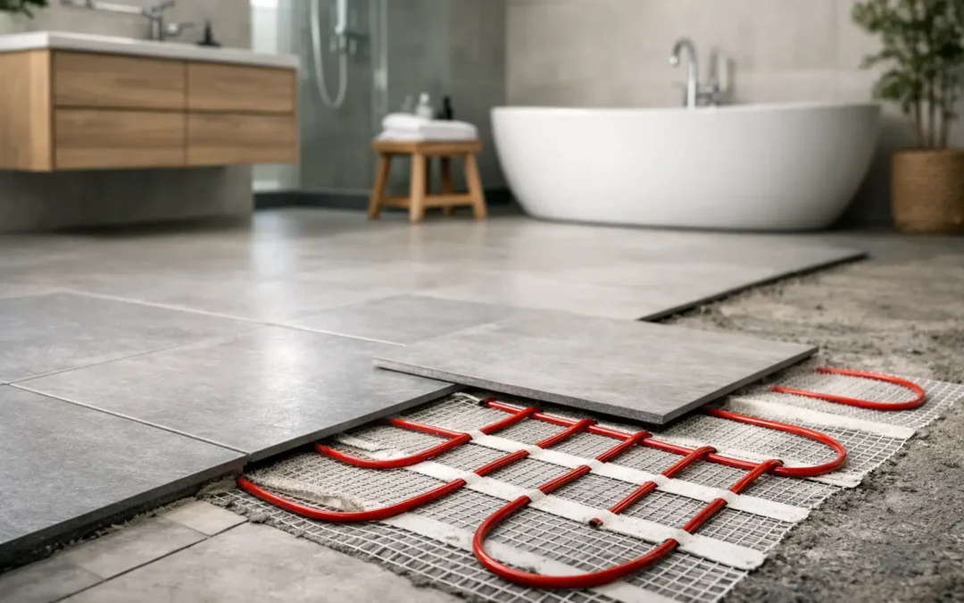 Plancher chauffant salle de bain: bon choix?