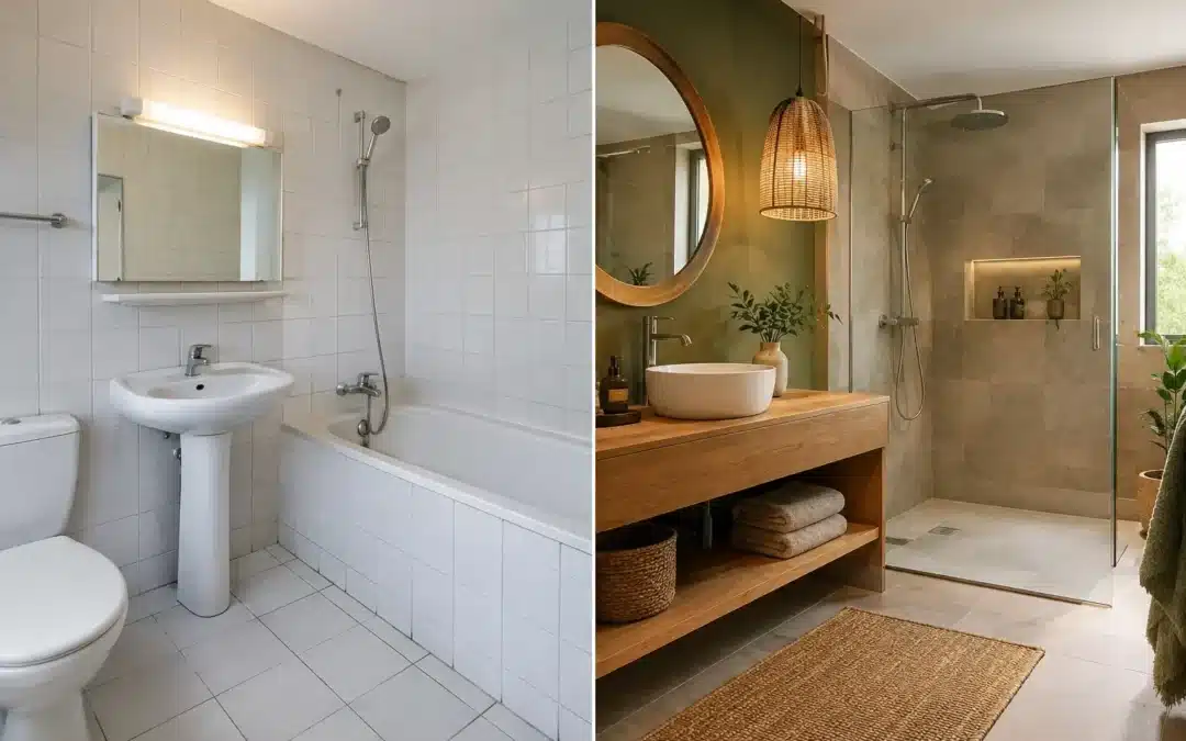 Un avant après salle de bain zen durable